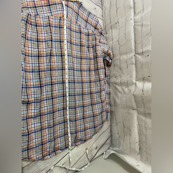 Robert Talbott Estate Multi Colored Striped 100% Linen Long Sleeve Shirt Mens L - Picture 8 of 9